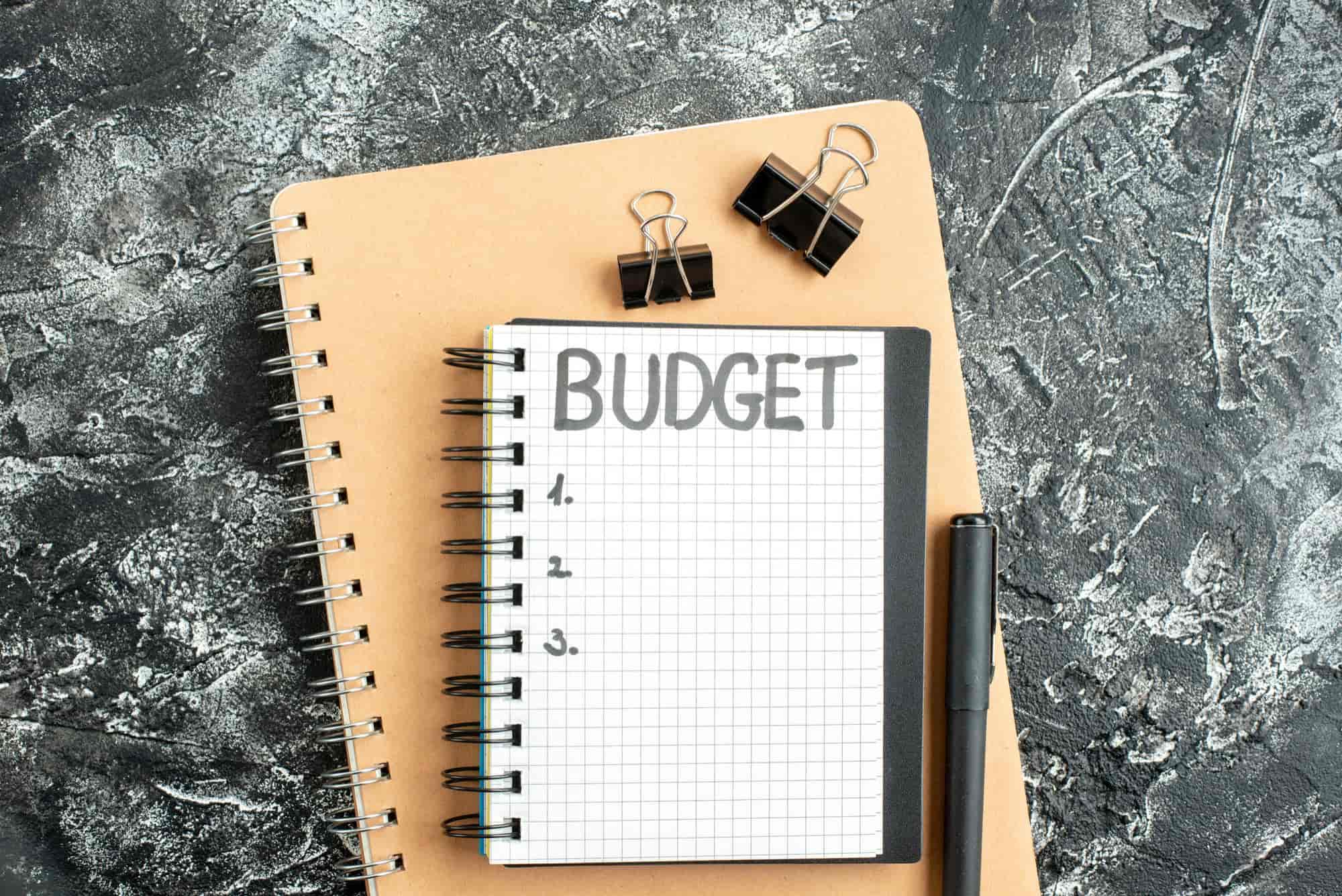 A notepad with "BUDGET" scrawled across the top, ready to map out your braces payment plan in Henderson, NV.